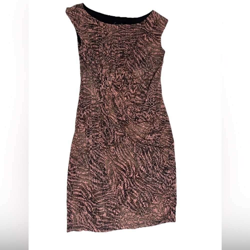 Connected Apparel Coral Jersey  Dress SZ 8P